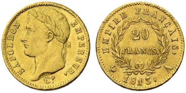 20 Franc 法兰西第一帝国 (1804 - 1814) 金 拿破仑一世(1769 - 1821)