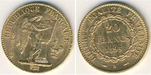 20 Franc 法兰西第三共和国 (1870 - 1940) 金 