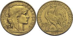 20 Franc 法兰西第三共和国 (1870 - 1940) 金 