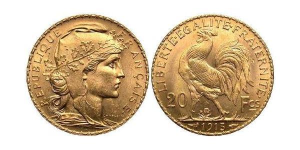 20 Franc 法兰西第三共和国 (1870 - 1940) 金 