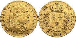 20 Franc 波旁复辟 金 路易十八 (1755 - 1824)