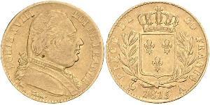 20 Franc 波旁复辟 金 路易十八 (1755 - 1824)