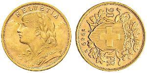 20 Franc 瑞士 金 