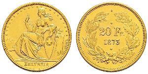 20 Franc 瑞士 金 