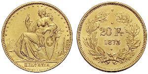 20 Franc 瑞士 金 
