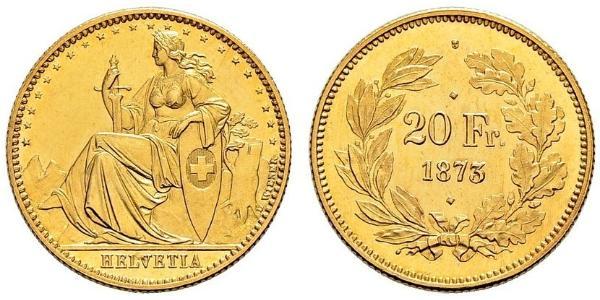 20 Franc 瑞士 金 