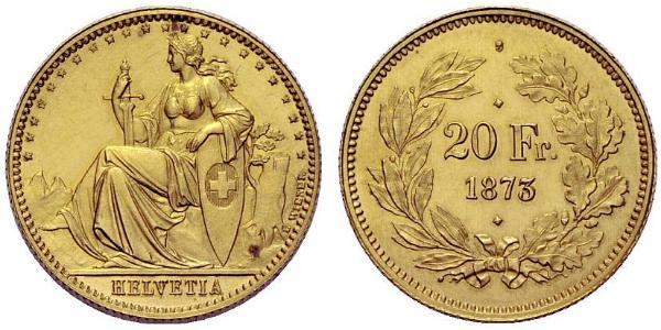 20 Franc 瑞士 金 