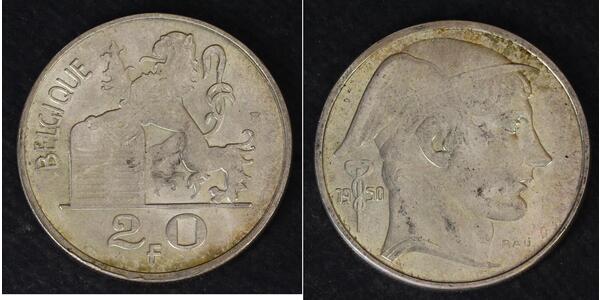 20 Franc 比利时 銀 