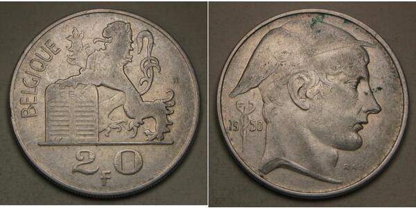 20 Franc 比利时 銀 