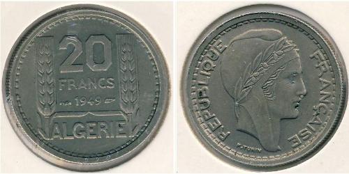 20 Franc Algeria 銅/镍 
