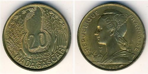 20 Franc Madagascar 青铜 