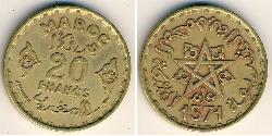 20 Franc 摩洛哥 青铜/铝 