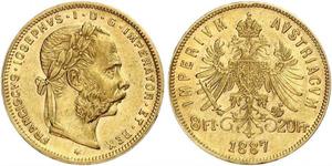 20 Franc / 8 Florin Austria-Hungary (1867-1918) Gold Franz Joseph I (1830 - 1916)