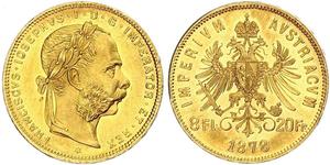 20 Franc / 8 Florin Austria-Hungary (1867-1918) Gold Franz Joseph I (1830 - 1916)