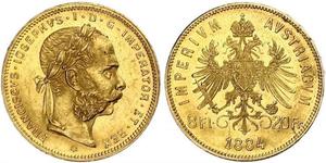 20 Franc / 8 Florin Austria-Hungary (1867-1918) Gold Franz Joseph I (1830 - 1916)