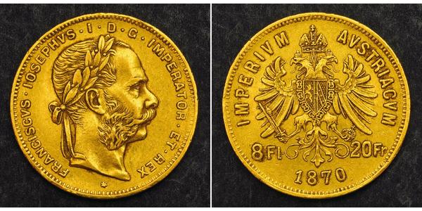 20 Franc / 8 Florin Austria-Hungary (1867-1918) Gold Franz Joseph I (1830 - 1916)