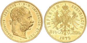 20 Franc / 8 Florin Österreich-Ungarn (1867-1918) Gold Franz Joseph I (1830 - 1916)