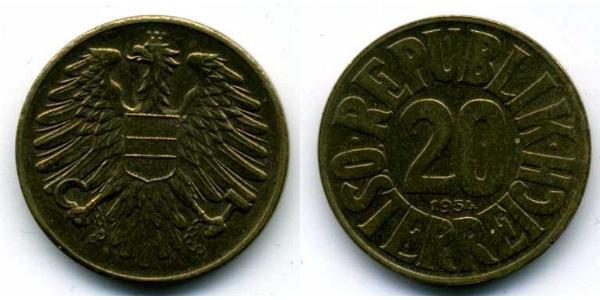 20 Grosh Allied-occupied Austria (1945-1955) Bronze/Aluminium 