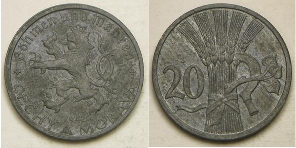20 Haleru Czechoslovakia (1918-1992) Zinc 