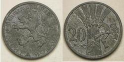 20 Haleru Tchécoslovaquie  (1918-1992) Zinc 