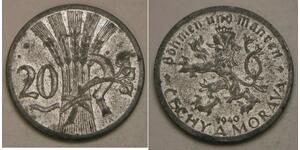 20 Haleru Чехословакія (1918-1992) Цинк 