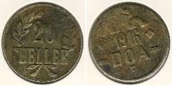20 Heller África Oriental Alemana (1885-1919) Bronce 