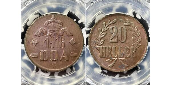 20 Heller German East Africa (1885-1919) Bronze 