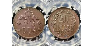 20 Heller Africa Orientale Tedesca (1885-1919) Bronzo 