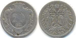 20 Heller Impero austro-ungarico (1867-1918) Nichel 