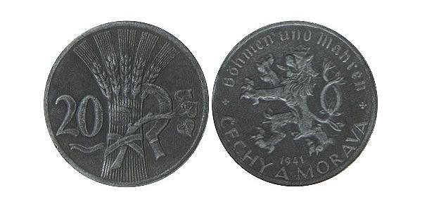 20 Heller 波希米亚 Zinc 