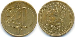 20 Heller Czechoslovakia (1918-1992) 黃銅 