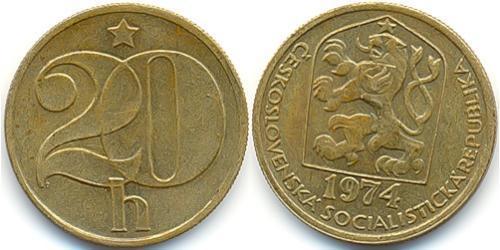 20 Heller Czechoslovakia (1918-1992) 黃銅 