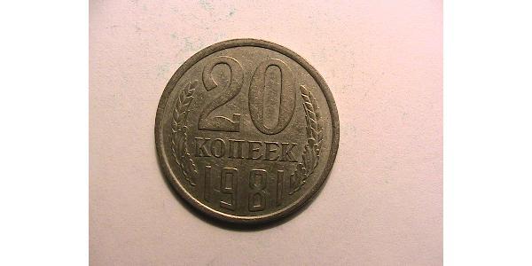 20 Kopeck Unione Sovietica (1922 - 1991) Cuivre/Nickel 