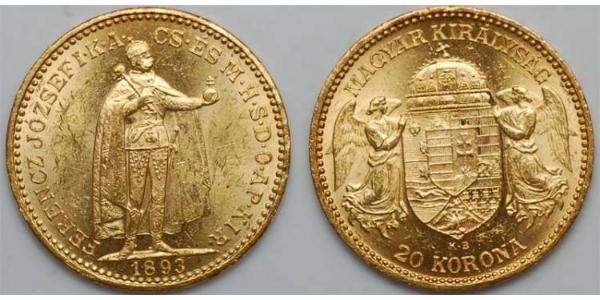 20 Korona Kingdom of Hungary (1000-1918) Gold Franz Joseph I (1830 - 1916)