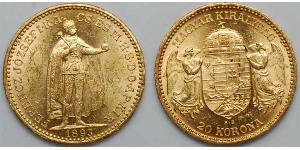 20 Korona Königreich Ungarn (1000-1918) Gold Franz Joseph I (1830 - 1916)