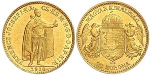 20 Korona Königreich Ungarn (1000-1918) Gold Franz Joseph I (1830 - 1916)