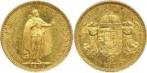 20 Korona Royaume de Hongrie (1000-1918) Or Franz Joseph I (1830 - 1916)