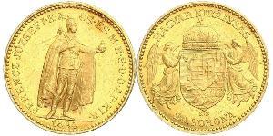 20 Korona Reino de Hungría (1000-1918) Oro Franz Joseph I (1830 - 1916)