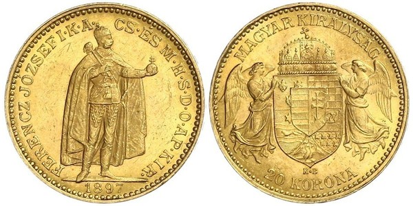 20 Korona 匈牙利王国 金 弗朗茨·约瑟夫一世 (1830 - 1916)
