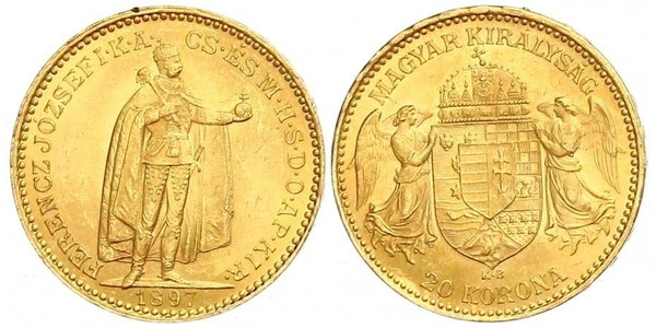 20 Korona 匈牙利王国 金 弗朗茨·约瑟夫一世 (1830 - 1916)