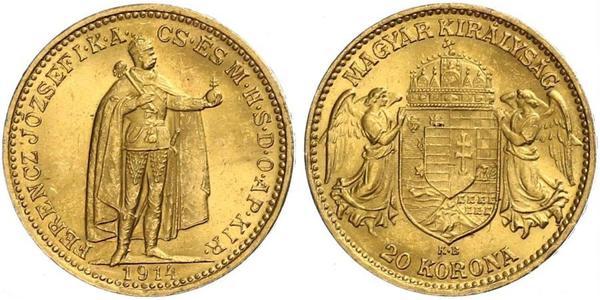 20 Korona 匈牙利王国 金 弗朗茨·约瑟夫一世 (1830 - 1916)