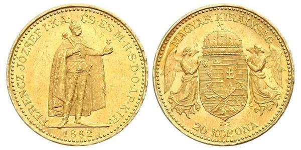 20 Korona 匈牙利王国 金 弗朗茨·约瑟夫一世 (1830 - 1916)