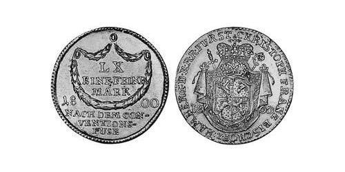 20 Kreuzer Prince-Bishopric of Bamberg (1245–1802) Argent 