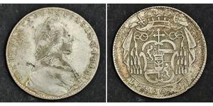 20 Kreuzer Salzbourg Argent Hieronymus von Colloredo-Mannsfeld (1732 - 1812)