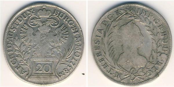 20 Kreuzer Austria Argento 