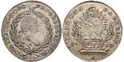 20 Kreuzer Elettorato di Baviera (1623 - 1806) Argento 