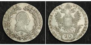 20 Kreuzer Impero austriaco (1804-1867) Argento 
