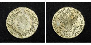 20 Kreuzer Impero austriaco (1804-1867) Argento 