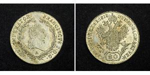 20 Kreuzer Impero austriaco (1804-1867) Argento 