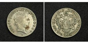 20 Kreuzer Impero austriaco (1804-1867) Argento Ferdinand I of Austria (1793 - 1875)